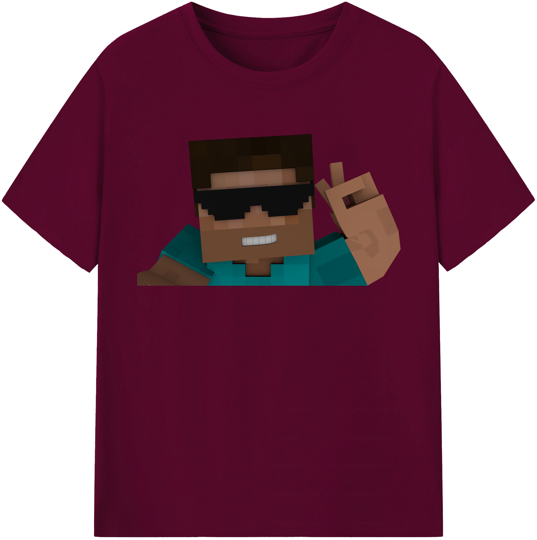 （画像用） マインクラフト ブロックの世界 Minecraft MC Block world レディースカジュアルプリントTシャツ（綿100％）